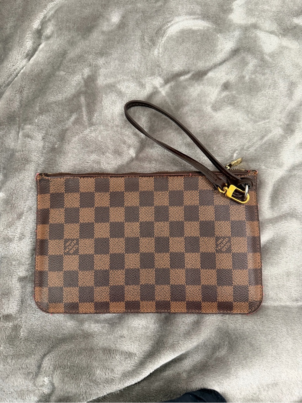 Louis Vuitton Brown Damier Ebene Wristlet Clutch - Picture 2 of 3